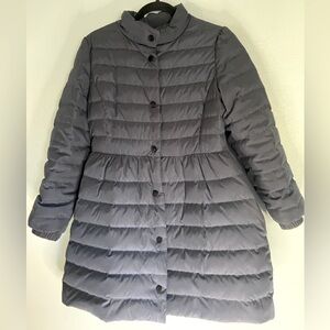 Cute winter down jacket dark navy